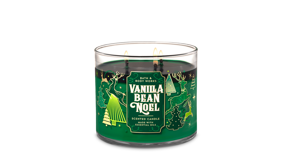 Vanilla Bean Noel 3Wick Candle Bath & Body Works Just Dropped Its