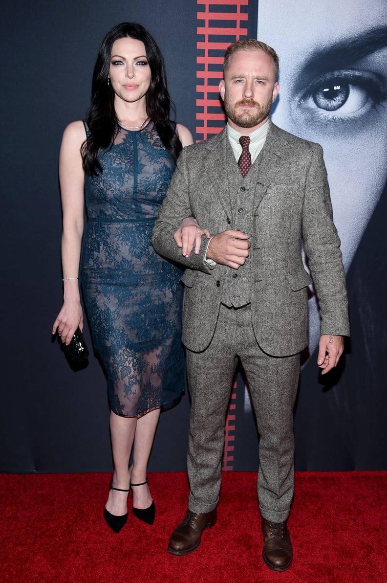 She Walked the Red Carpet With Fiancé Ben Foster, Wearing a Blue Lace Dress