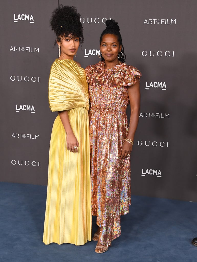 Yara Shahidi Wears Gold Gucci Gown to LACMA Art + Film Gala