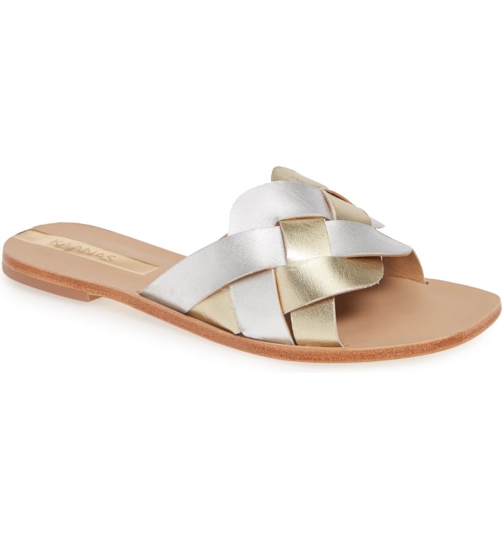 Kaanas Gramado Slide Sandal | Kylie Jenner Versace Outfit and Gold ...