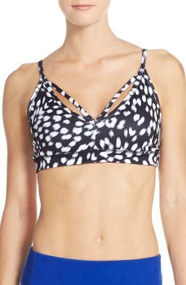 ENERGIZED SPORTS BRA- BLACK POLKA DOT