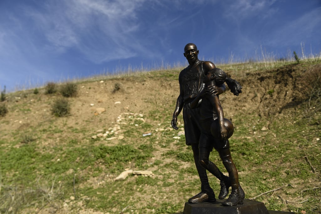 Kobe and Gianna Bryant Honored With Statue at Crash Site