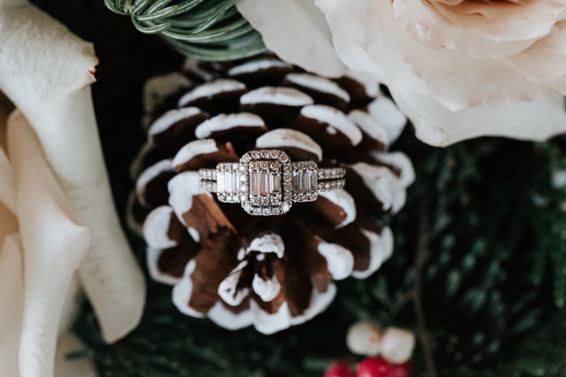 Snow-Covered Pinecone Ring Holder