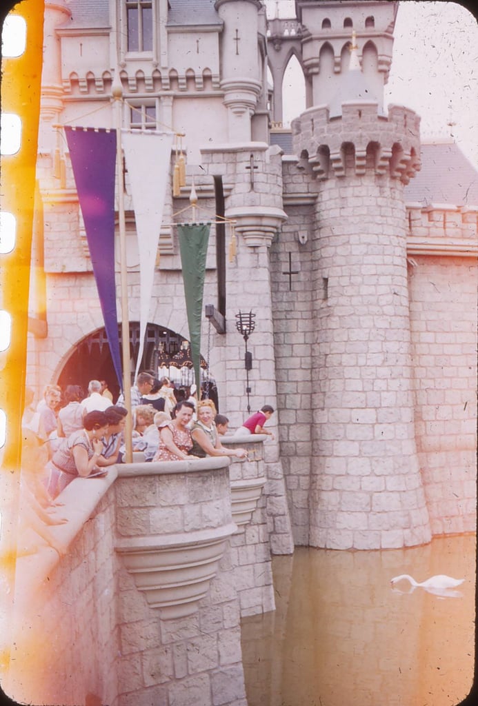 Sleeping Beauty's famous castle looked like it was as much a hot spot for photos then as it is now.