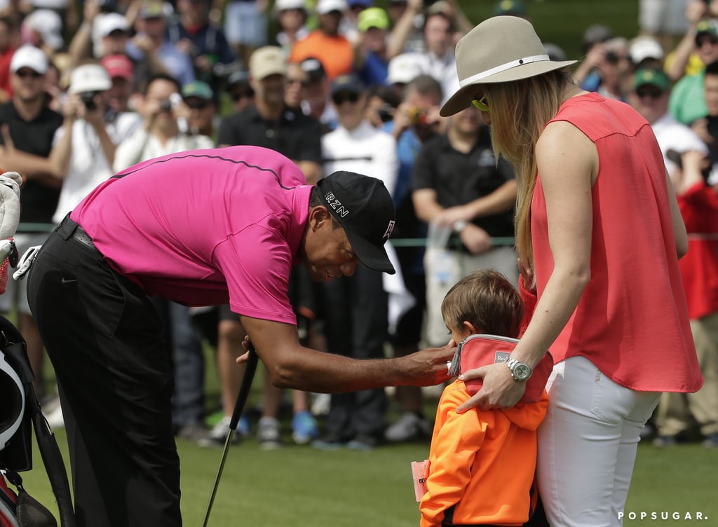 Tiger Woods With Lindsey Vonn and His Kids at the Masters