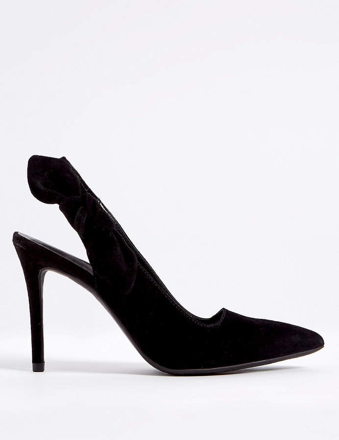 M&S Collection Suede Stiletto Heel Slingback Court Shoes