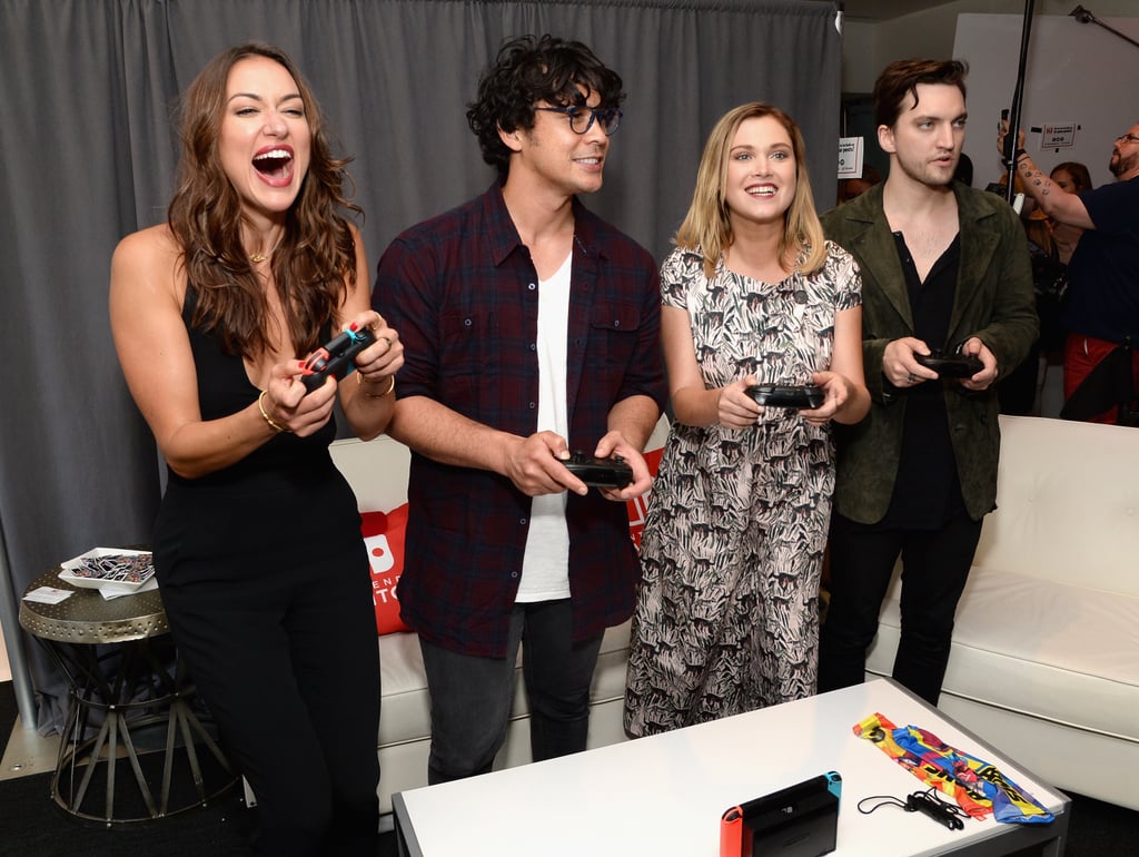 Pictured: Tasya Teles, Bob Morley, Eliza Taylor, and Richard Harmon.