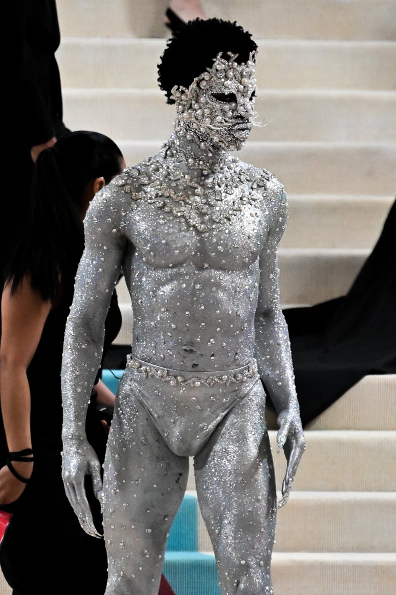 Lil Nas X swapped clothes for body makeup by Pat McGrath at the Met Gala