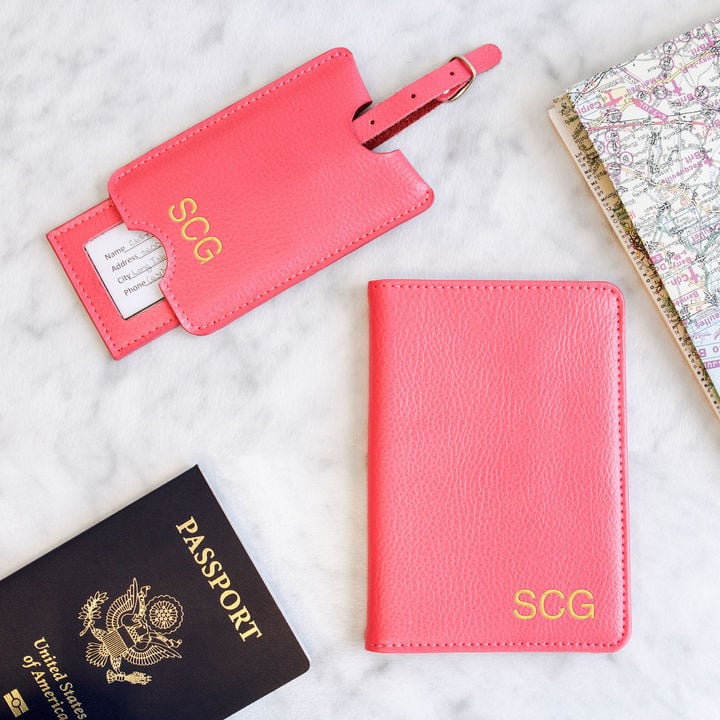 Asstd National Brand Personalized Leather Passport Holder