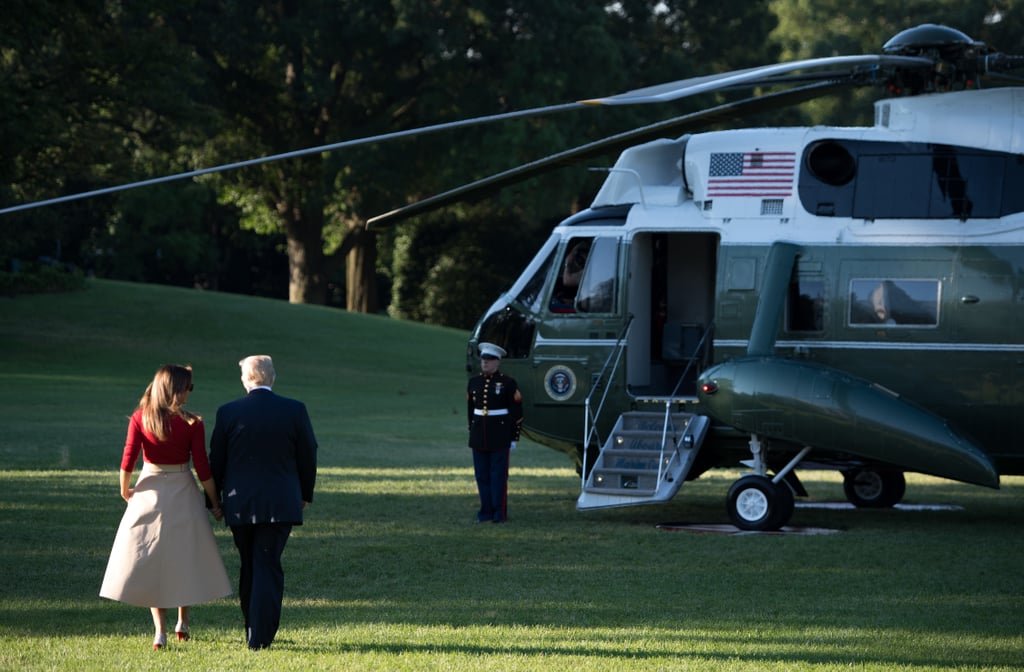 Melania Trump Burberry Trench Coat in Brussels July 2018