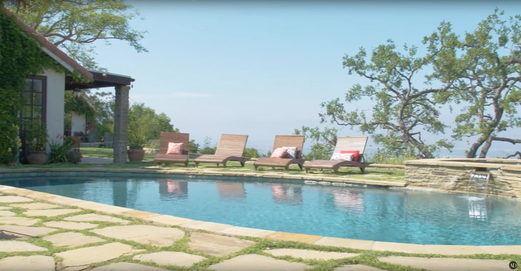 The backyard area offers a sweeping view of Los Angeles. The backyard area offers a sweeping view of Los Angeles.
