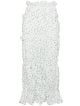 Yuhan Wang Floral-Print Ruched Midi Skirt