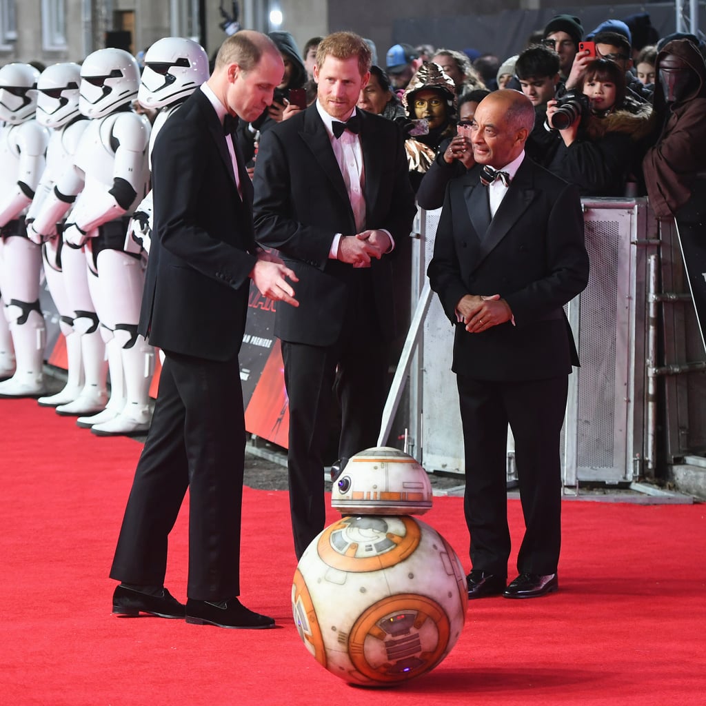 Prince William and Harry Star Wars Last Jedi Premiere 2017