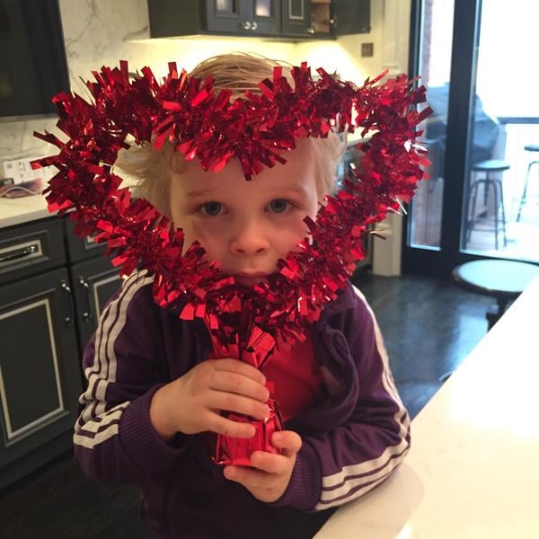 "May this heart be with you!" David Burtka captioned this snap of Gideon, his son with Neil Patrick Harris.