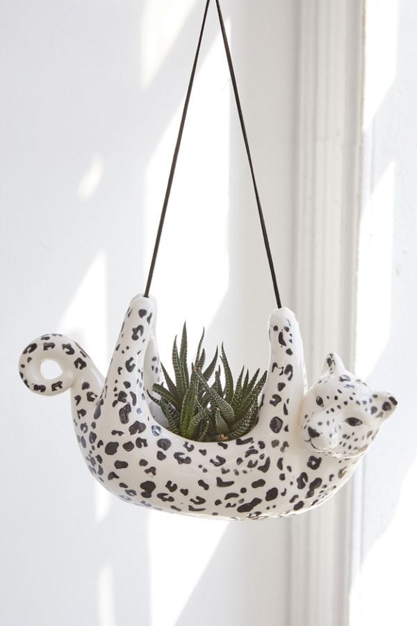 Snow Leopard Hanging Planter 22 Home Decor Pieces That Cost Less