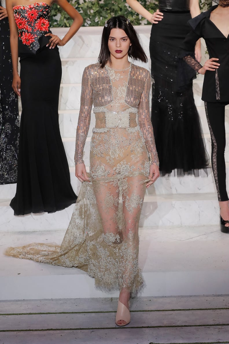 Kendall Closed the Show at La Perla in a Naked Dress
