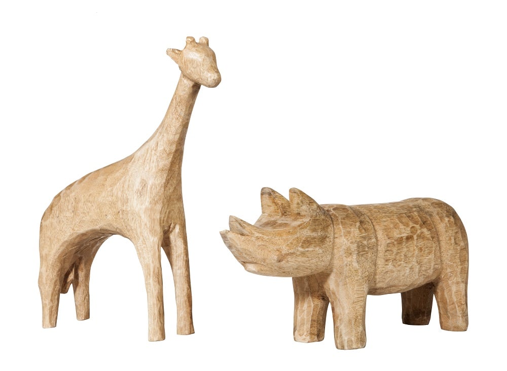 Wooden carved animal figures ($20 each).