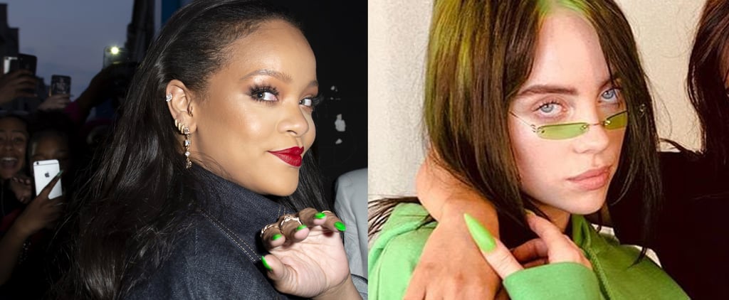 Celebrity Neon Green Nail Trend