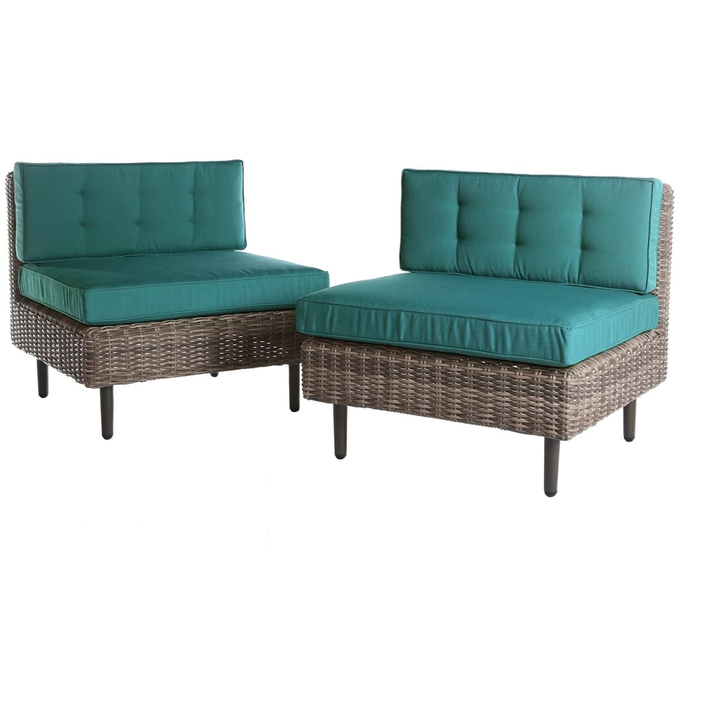 Aimee All-Weather Wicker Patio Armless Chairs