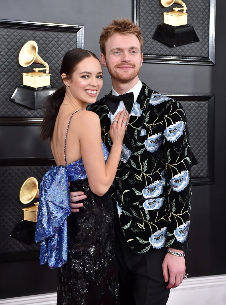 Finneas O'Connell and Claudia Sulewski at the 2020 Grammys