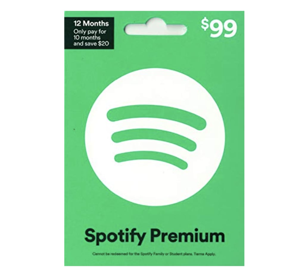 Spotify Annual Gift Card ($99)
What better way to say "I love you" (to yourself) than with a gift card that'll ensure you have endless access to your favorite music and podcasts? Spotify is undoubtedly my most-used app. With how vital podcasts are for my mental well-being, I consider my Spotify subscription to be the ultimate self-care investment.