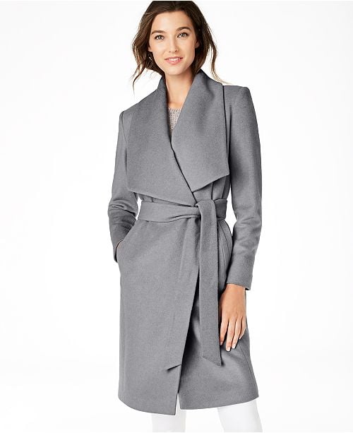 Macys cole haan wrap clearance coat