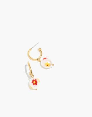 Painted Pearl Small Hoop Earrings