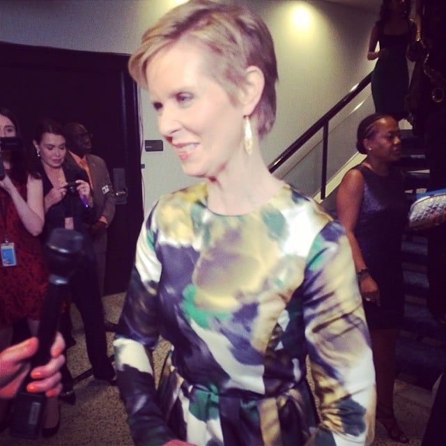 Cynthia Nixon took a moment to chat on Saturday.