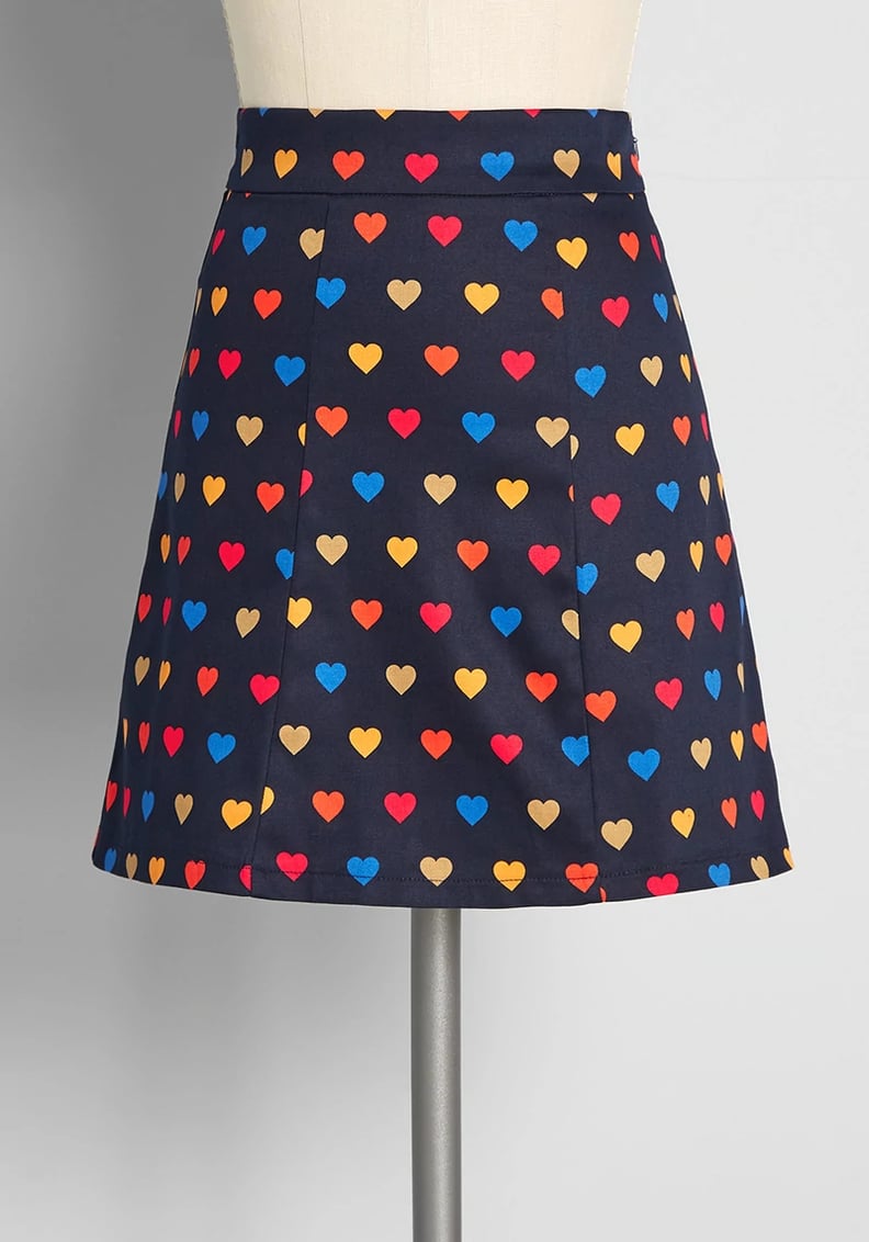 A Heart Skirt: Modcloth Calling All Hearts Mini Skirt