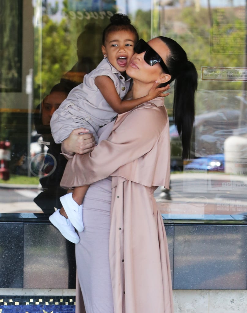Kim Kardashian and North West at Movies July 2015