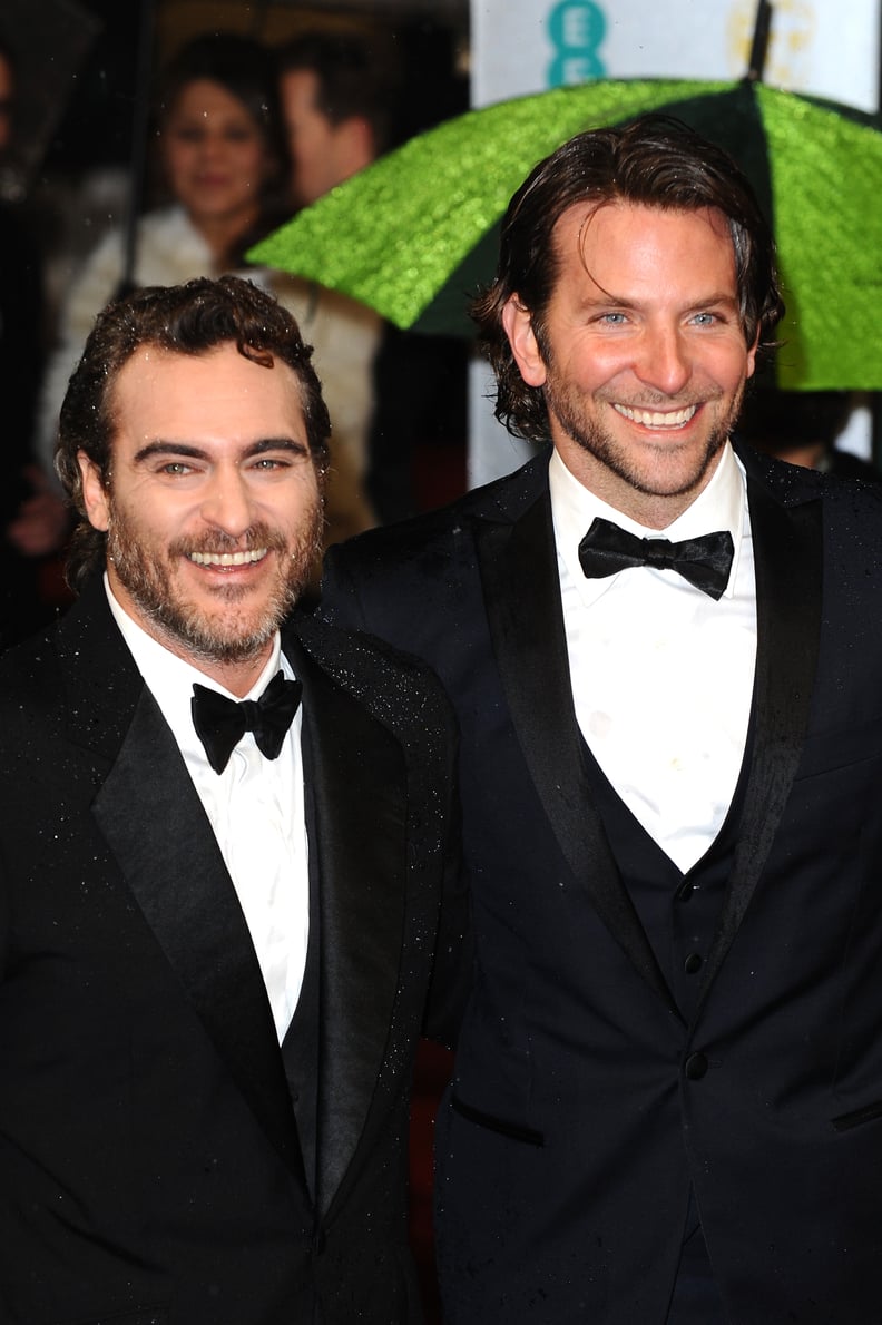 When he smiled next to Bradley Cooper in the rain.