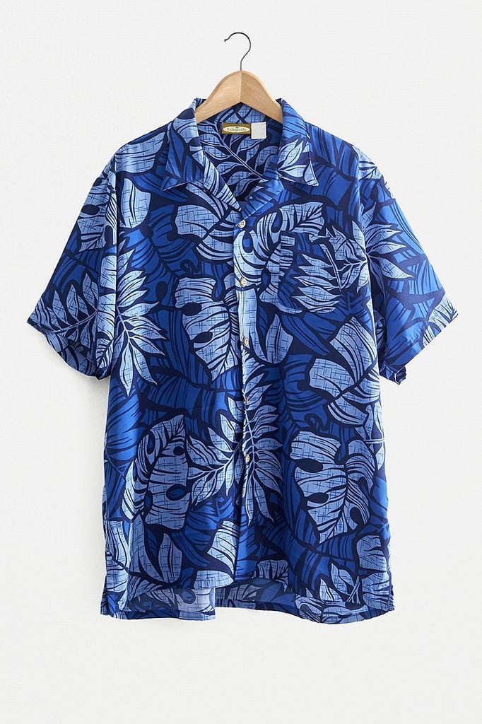 Hover To Zoom Urban Renewal Vintage Blue Hawaiian Shirt John