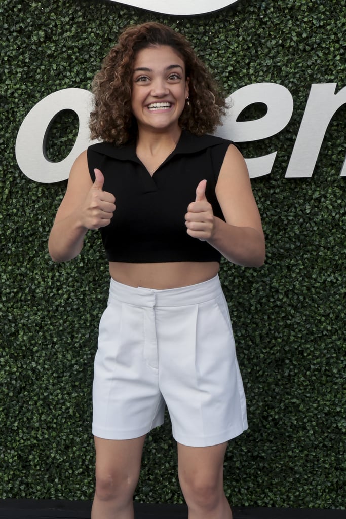 Olympian Laurie Hernandez at the US Open on Aug. 30.