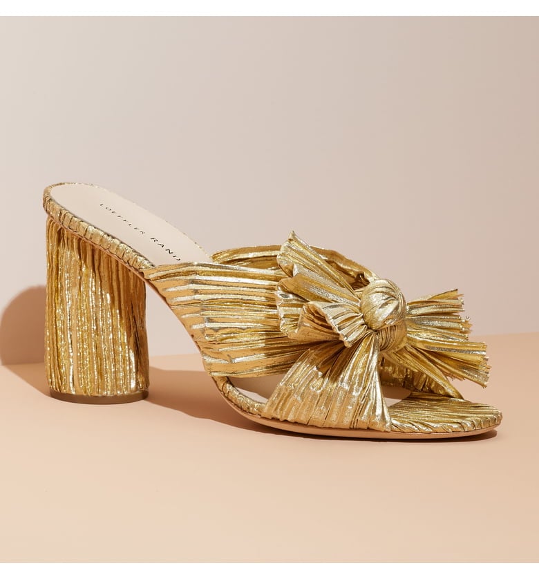 Loeffler Randall Penny Knotted Lamé Sandals