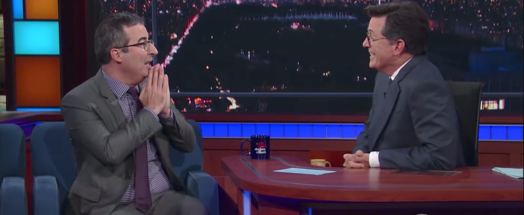 John Oliver and Stephen Colbert on Trump