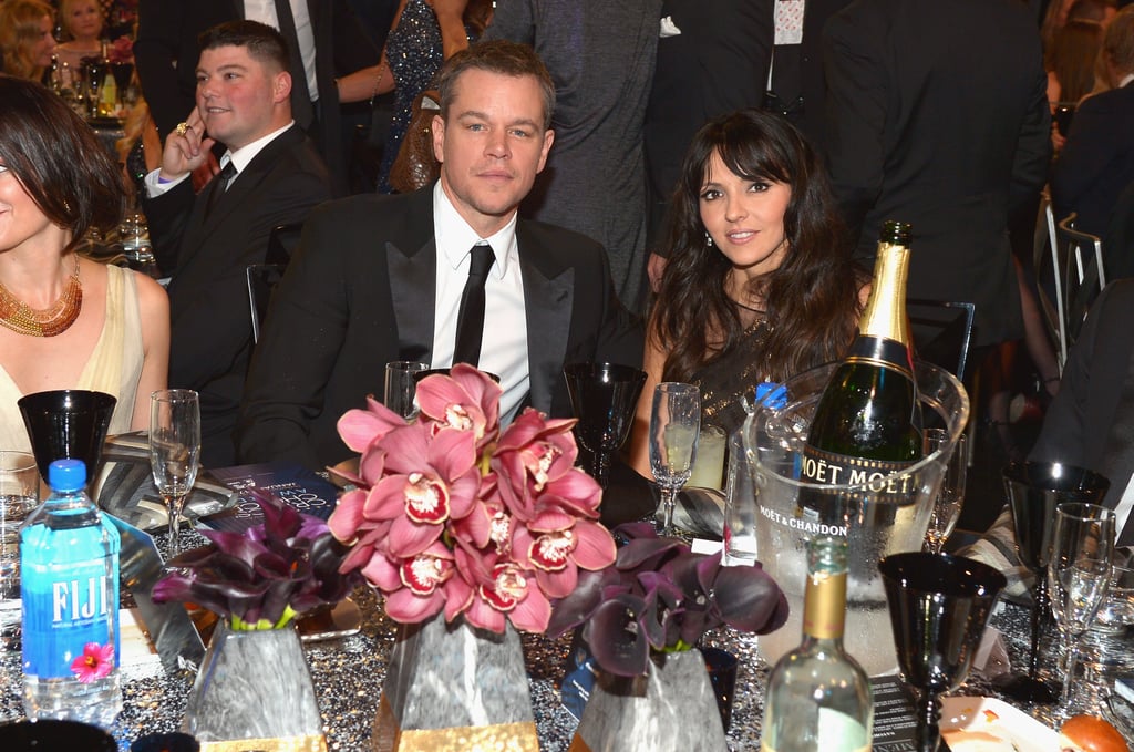 Pictured: Matt Damon and Luciana Barroso
