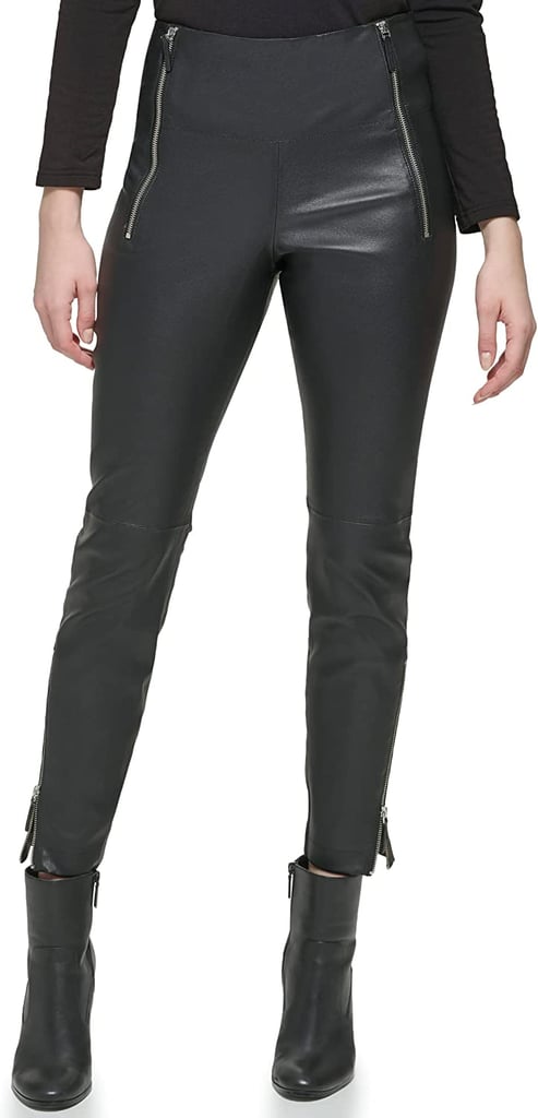 Stretchy Leather Zipper Pants From Karl Lagerfeld Paris | Shop Karl ...