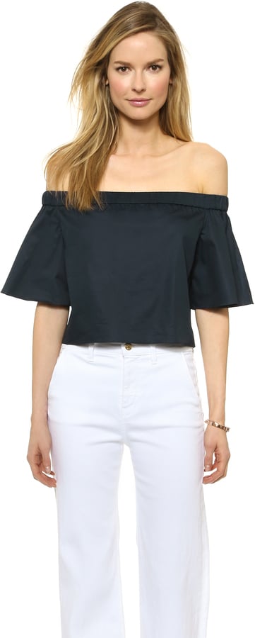 Tibi Off Shoulder Short Sleeve Top ($245)