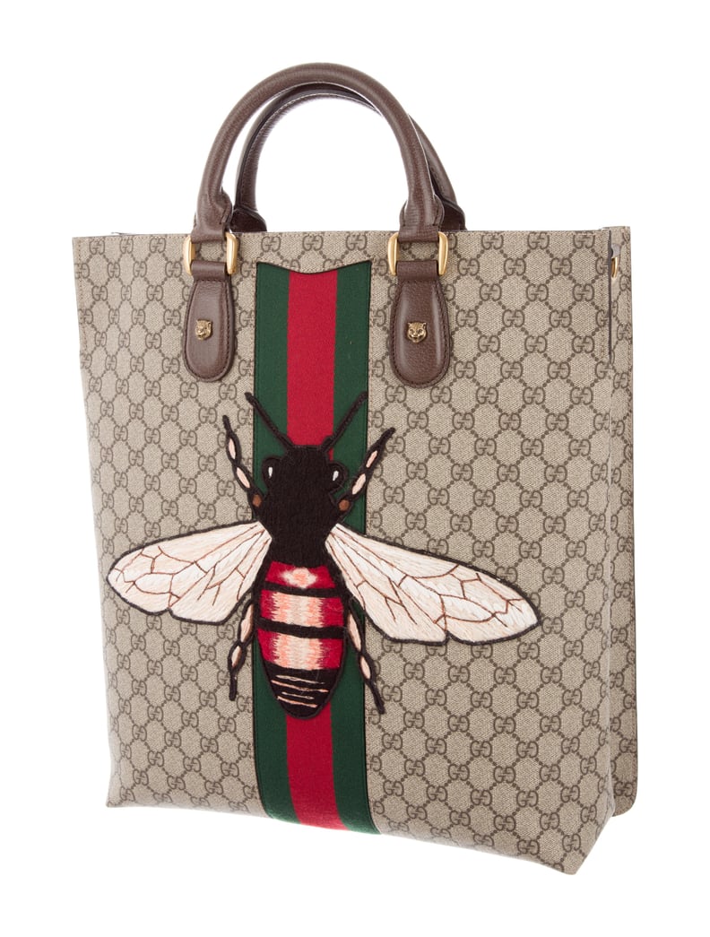 Gucci Web Animalier GG Supreme Tote