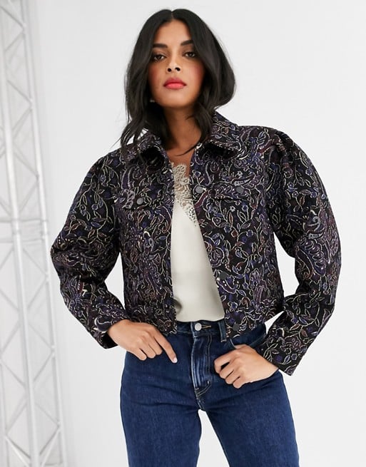 & Other Stories Jacquard Cropped Jacket
