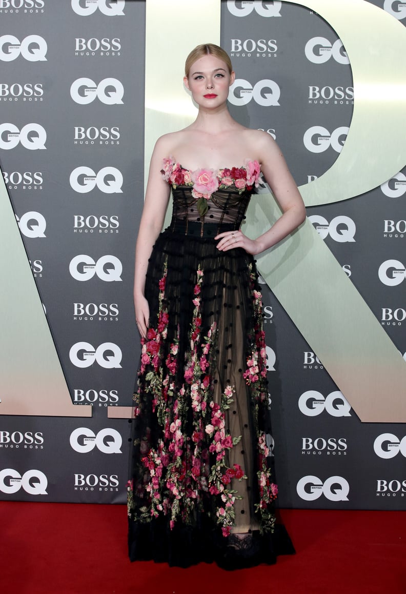 Elle Fanning in Dolce & Gabbana at the GQ Men of the Year Awards, September 2019