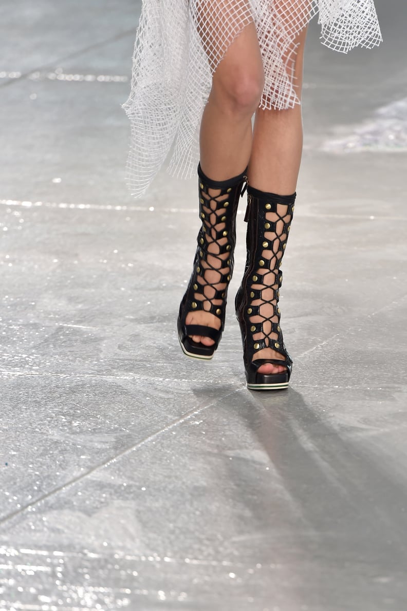 Rodarte delivered the ultimate in edgy lace-ups