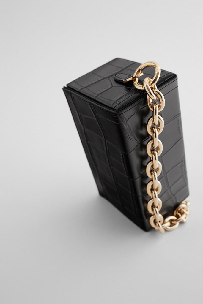 Zara Chain Animal Embossed Box Bag