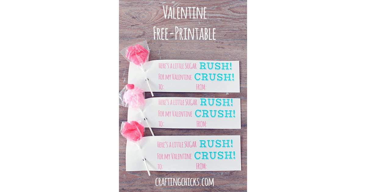 Sugar Rush Valentine's Printable Valentine's Day Free Printable Cards