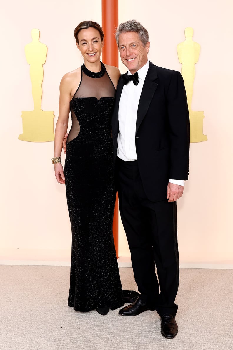 Hugh Grant and Anna Eberstein at the 2023 Oscars