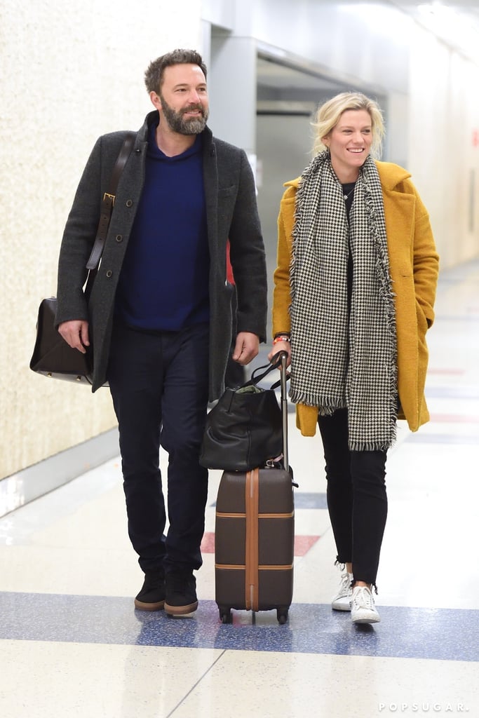 Ben Affleck and Lindsay Shookus at JFK Airport Nov. 2017 ...