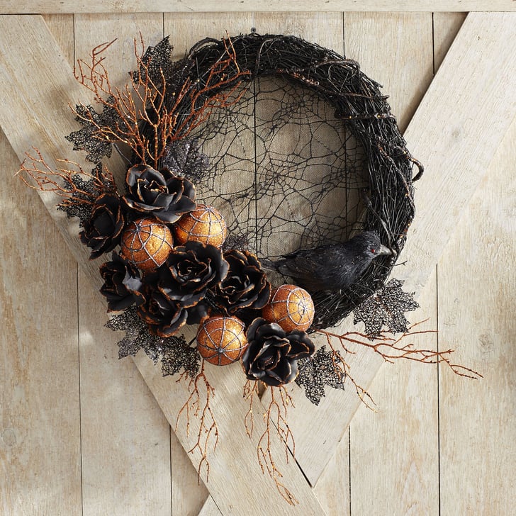 Black Lace Wreath (50) Best Halloween Wreaths POPSUGAR Home Photo 9