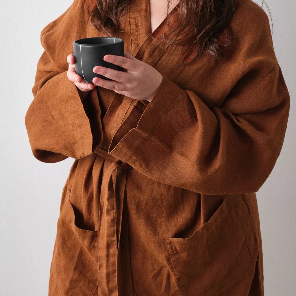 A Chic Bathrobe: The Citizenry Stonewashed Linen Bathrobe A Chic Bathrobe: The Citizenry Stonewashed Linen Bathrobe