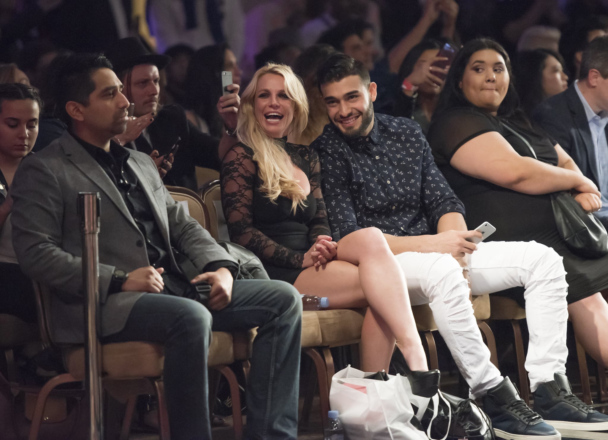Britney Spears At Fashion Show With Boyfriend March 2017 Popsugar Celebrity