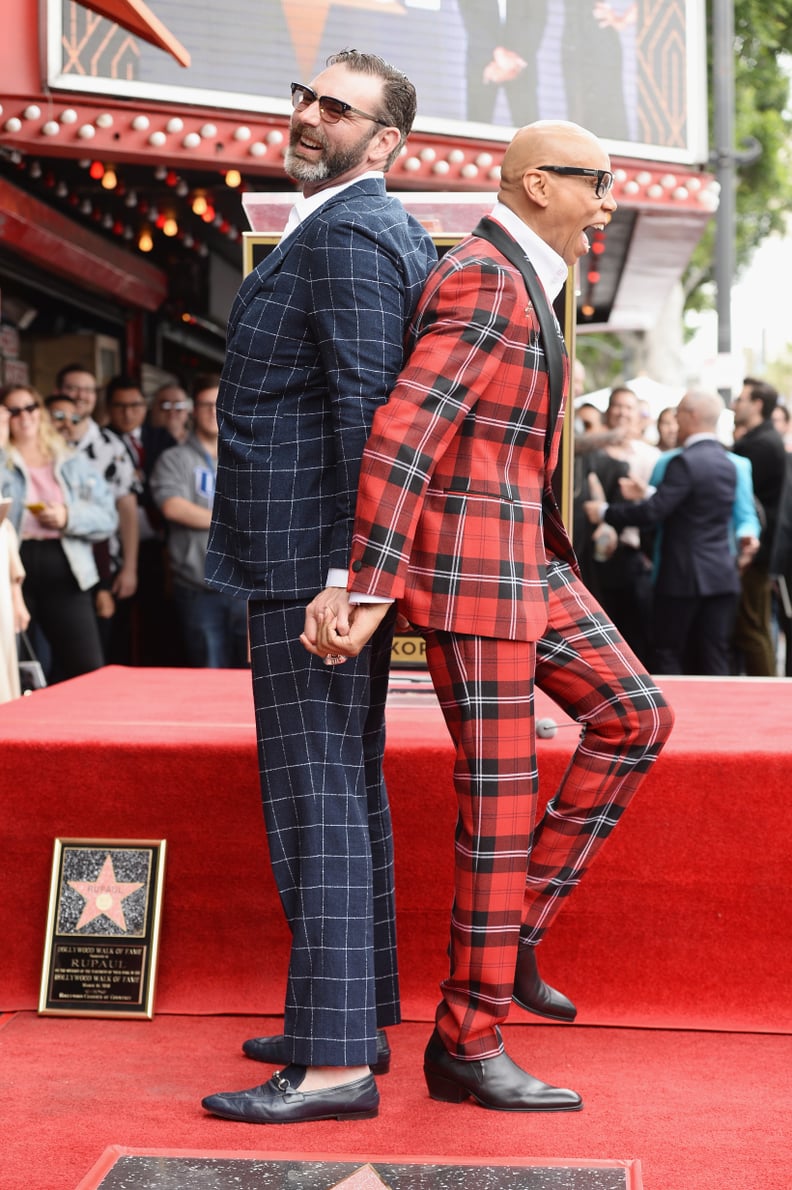 RuPaul and Georges LeBar at RuPaul's Hollywood Walk of Fame Ceremony in 2018